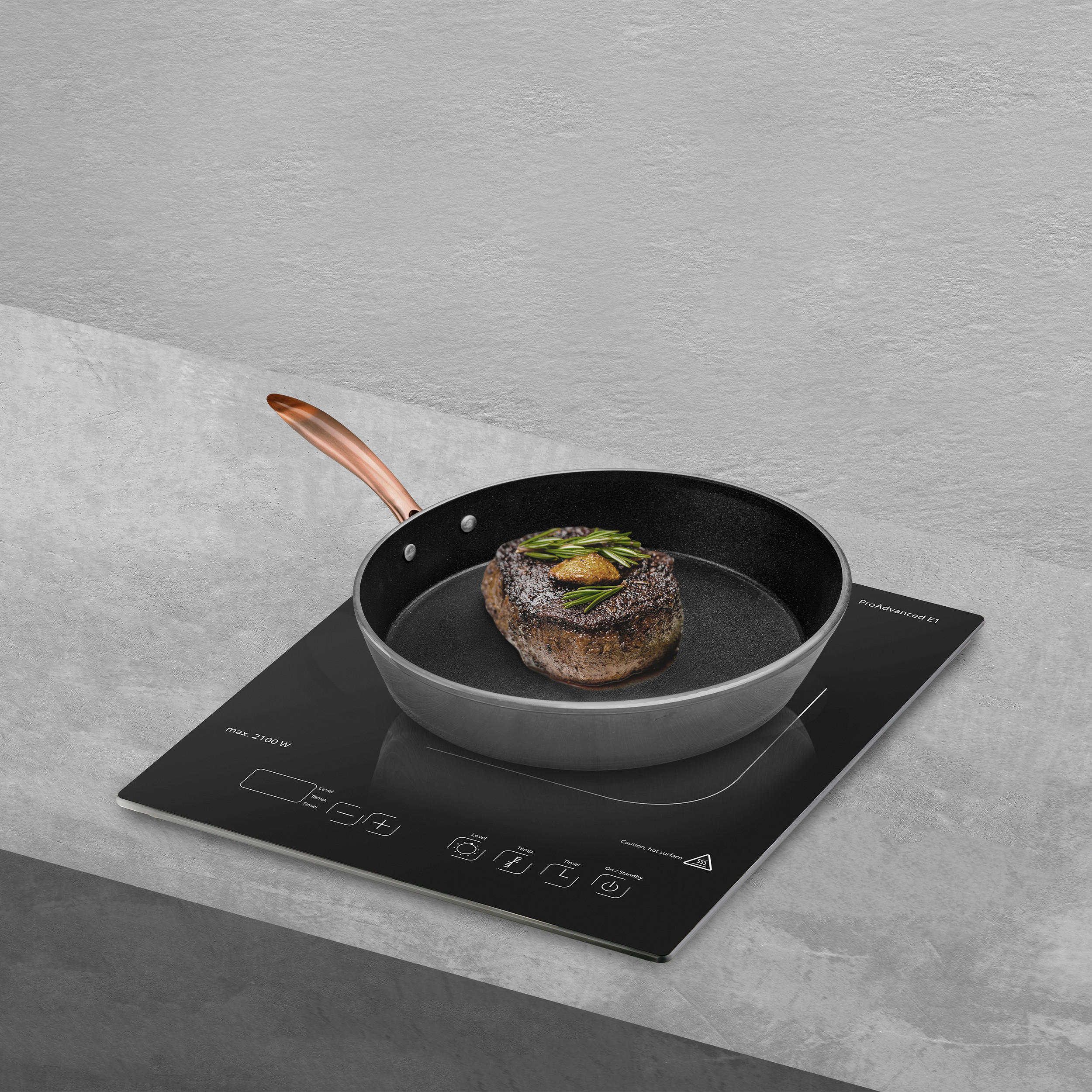 INDUKTIONSKOCHFELD ProAdvanced E1  - Schwarz, Basics, Glas (29,0/6,5/36,0cm) - CASO Design