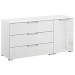 SIDEBOARD  in 120/61/42 cm  - Klar/Silberfarben, Design, Glas/Holzwerkstoff (120/61/42cm) - Novel