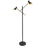 LED-STEHLEUCHTE 28/160/55 cm  - Schwarz, Basics, Metall (28/160/55cm) - Searchlight