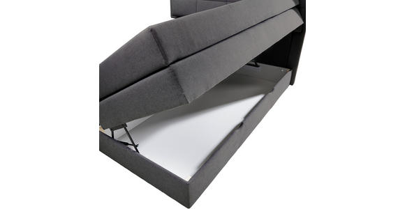 BOXSPRINGBETT 180/200 cm  in Anthrazit  - Anthrazit/Schwarz, KONVENTIONELL, Kunststoff/Textil (180/200cm) - Carryhome