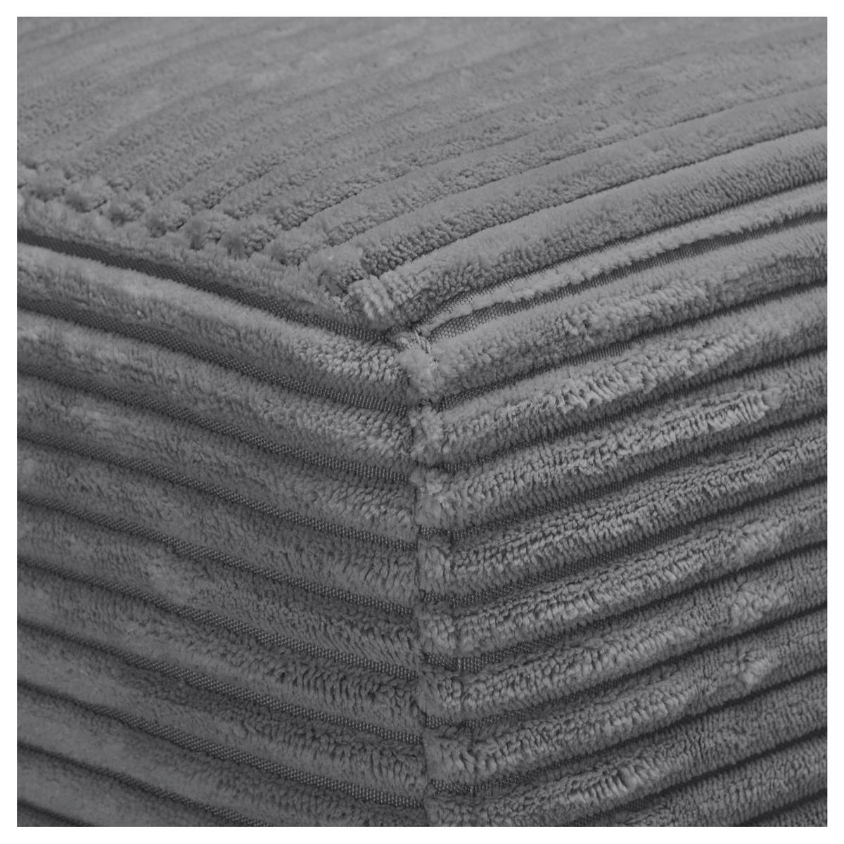 ECKSOFA in Cord Dunkelgrau  - Dunkelgrau/Schwarz, Design, Kunststoff/Textil (265/224cm) - Hom`in