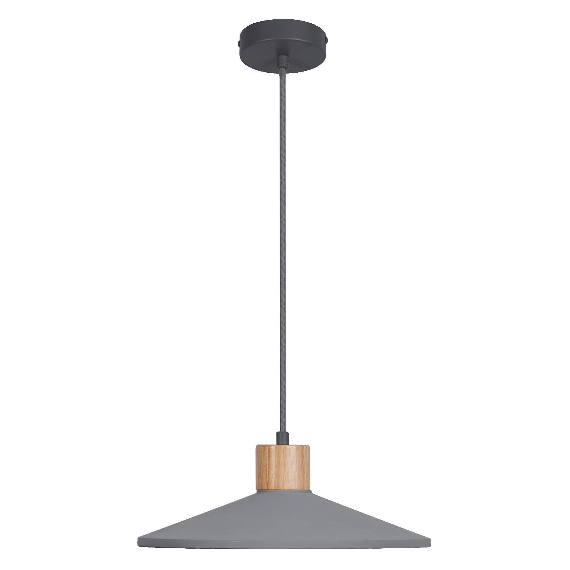 PENDELLEUCHTE 32/116,50 cm   - Dunkelgrau/Naturfarben, Natur, Holz/Stein (32/116,50cm) - Ledvance