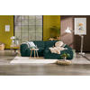 ECKSOFA HANNAH Grün Cord  - Schwarz/Grün, Design, Kunststoff/Textil (252/170cm) - MID.YOU
