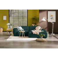 ECKSOFA HANNAH Grün Cord  - Schwarz/Grün, Design, Kunststoff/Textil (252/170cm) - MID.YOU