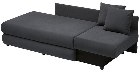 RÉCAMIERE in Flachgewebe Anthrazit - Anthrazit/Schwarz, Design, Kunststoff/Textil (171/71-88/93cm) - Cantus