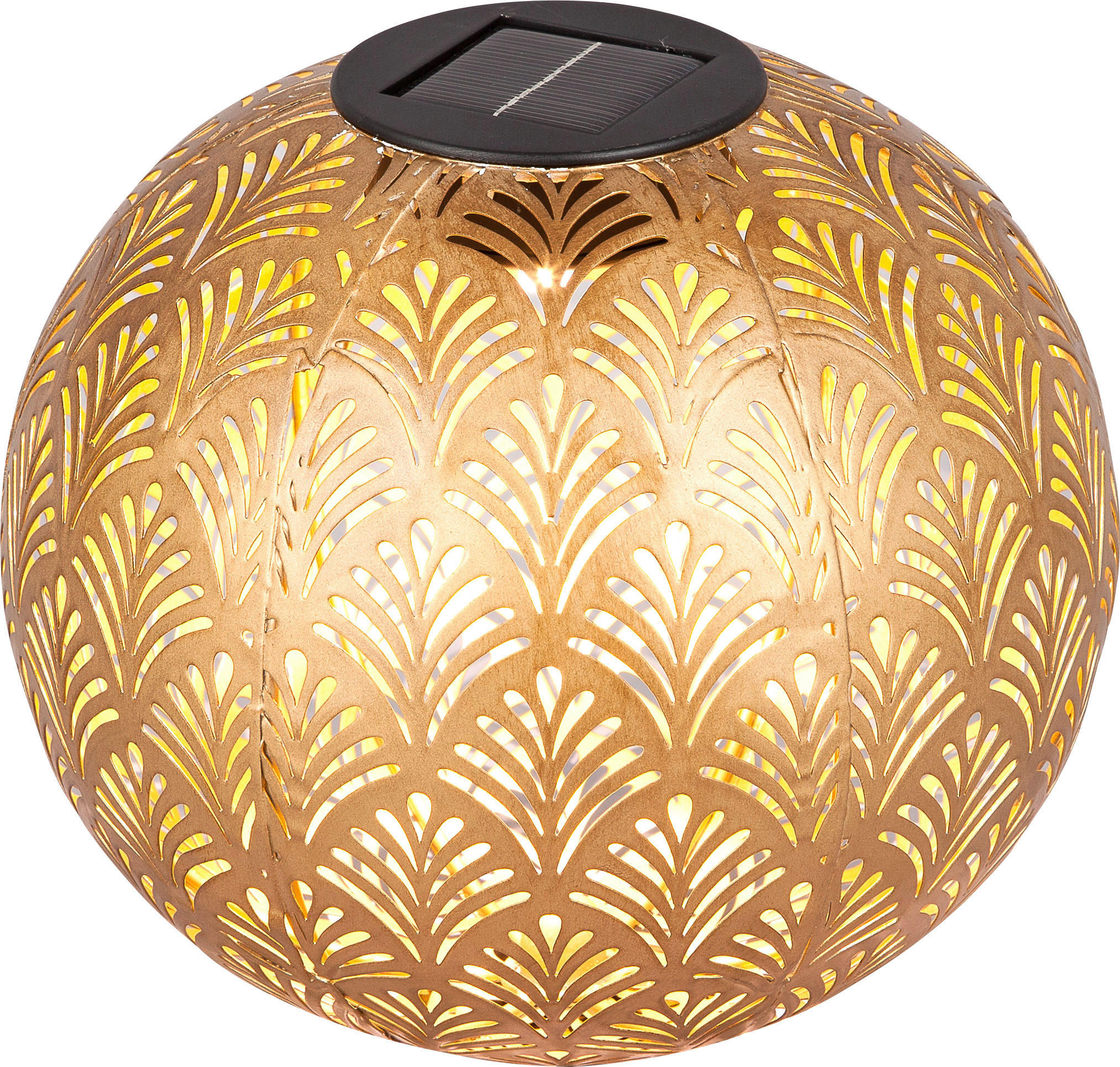 SOLCELLSLAMPA 18 cm  - guldfärgad, Design, metall/plast (18cm) - Ambia Garden