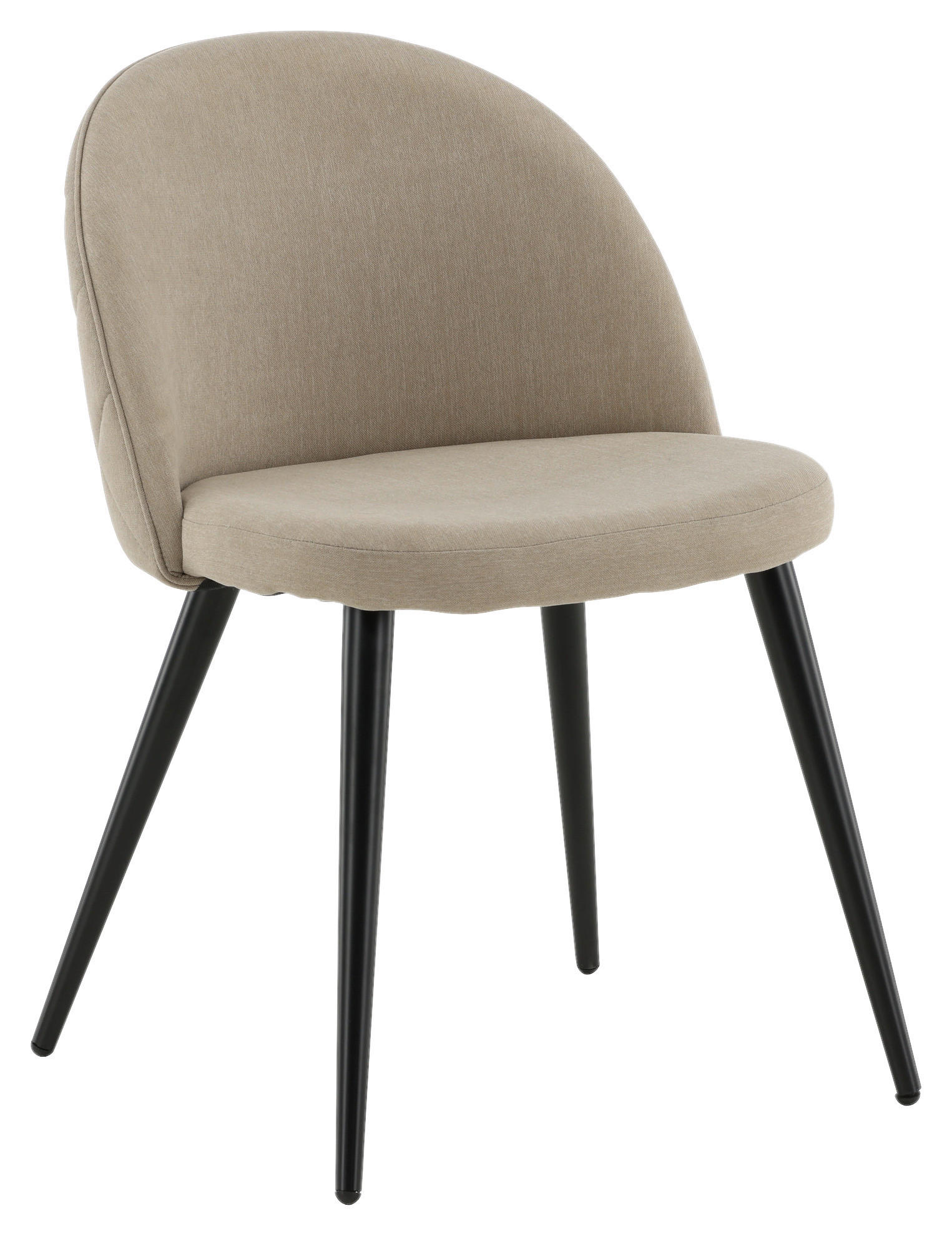 STUHL-SET  in Stahl  - Beige/Schwarz, Design, Textil/Metall (50/76,5/57cm) - Livetastic