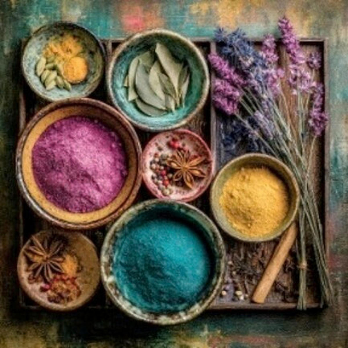 GLASBILD Essen & Trinken, Gewürze  - Multicolor, Basics, Glas (20/20/1.4cm) - Euroart