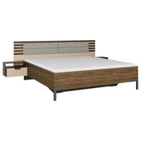 SÄNGSYSTEM 180/200 cm  i champagne, mörk ek   - mörk ek/champagne, Modern, trämaterial (180/200cm) - Rauch Möbel