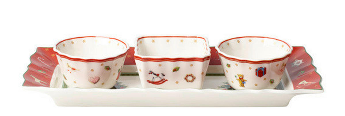 Set Boluri Pentru Sos  - crem/roșu, Design, ceramică (26/12/5cm) - Villeroy & Boch