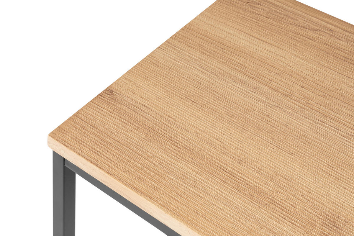 SATZTISCH in Metall, Holzwerkstoff  - Schwarz/Naturfarben, Design, Holzwerkstoff/Metall - MID.YOU