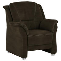 SESSEL Mikrofaser Grün  - Beige/Alufarben, Konventionell, Textil/Metall (90/100/92cm) - Beldomo Comfort