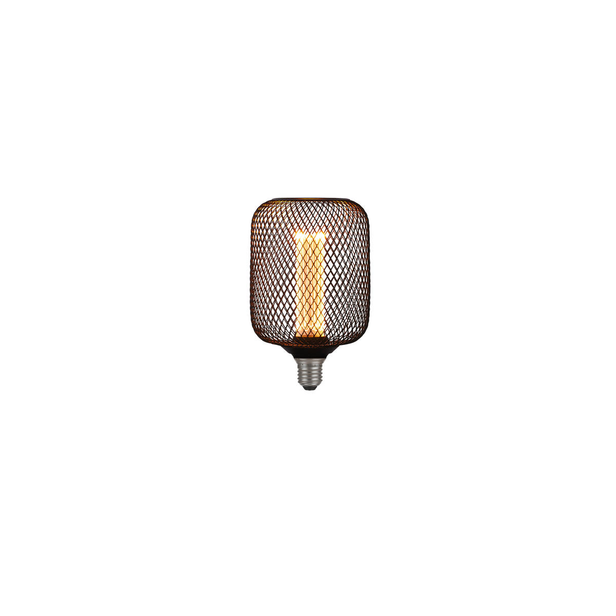 LED-LJUSKÄLLA   E27  - klar/svart, Basics, metall/glas (10/16.5cm)