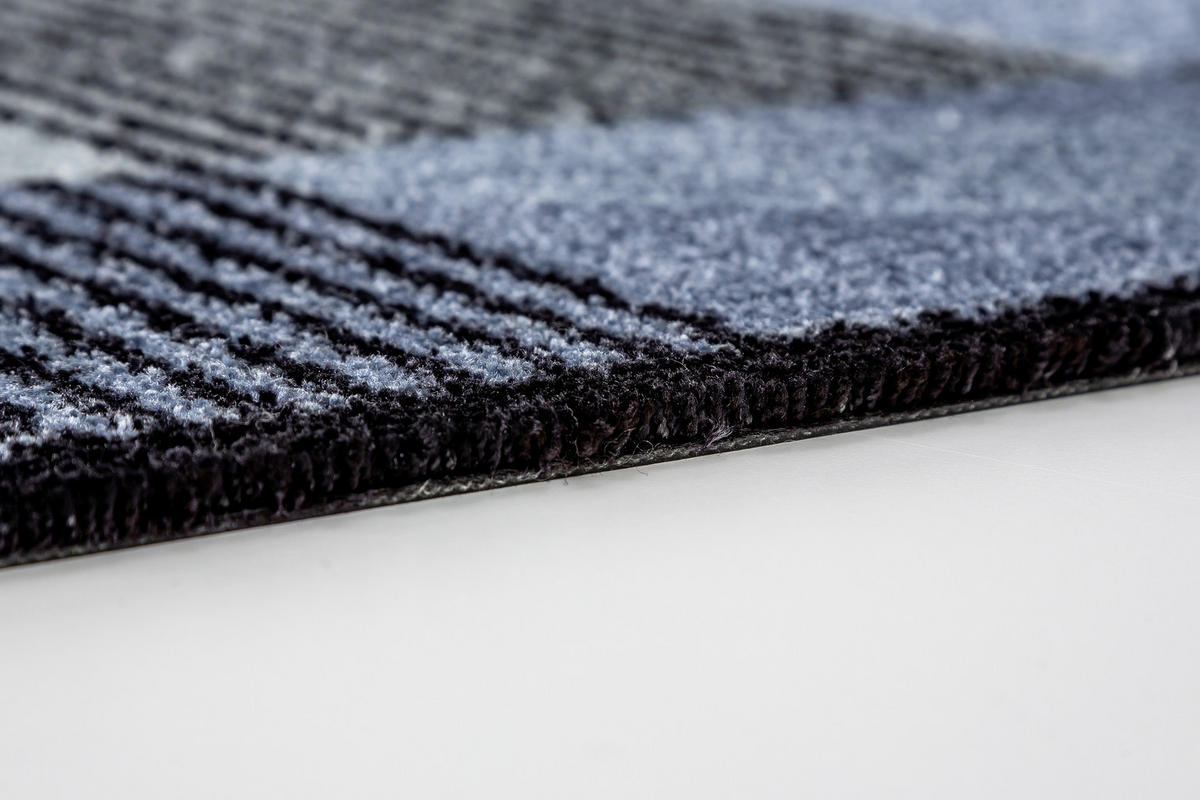 FUßMATTE  50/70 cm  Blau, Grau, Schwarz, Türkis  - Türkis/Blau, KONVENTIONELL, Textil (50/70cm) - Schöner Wohnen