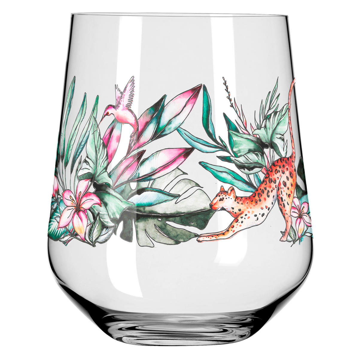 GLÄSERSET Schattenfauna 2-teilig  - Pink/Gelb, LIFESTYLE, Glas (10,2/12,4/10,2cm) - Ritzenhoff