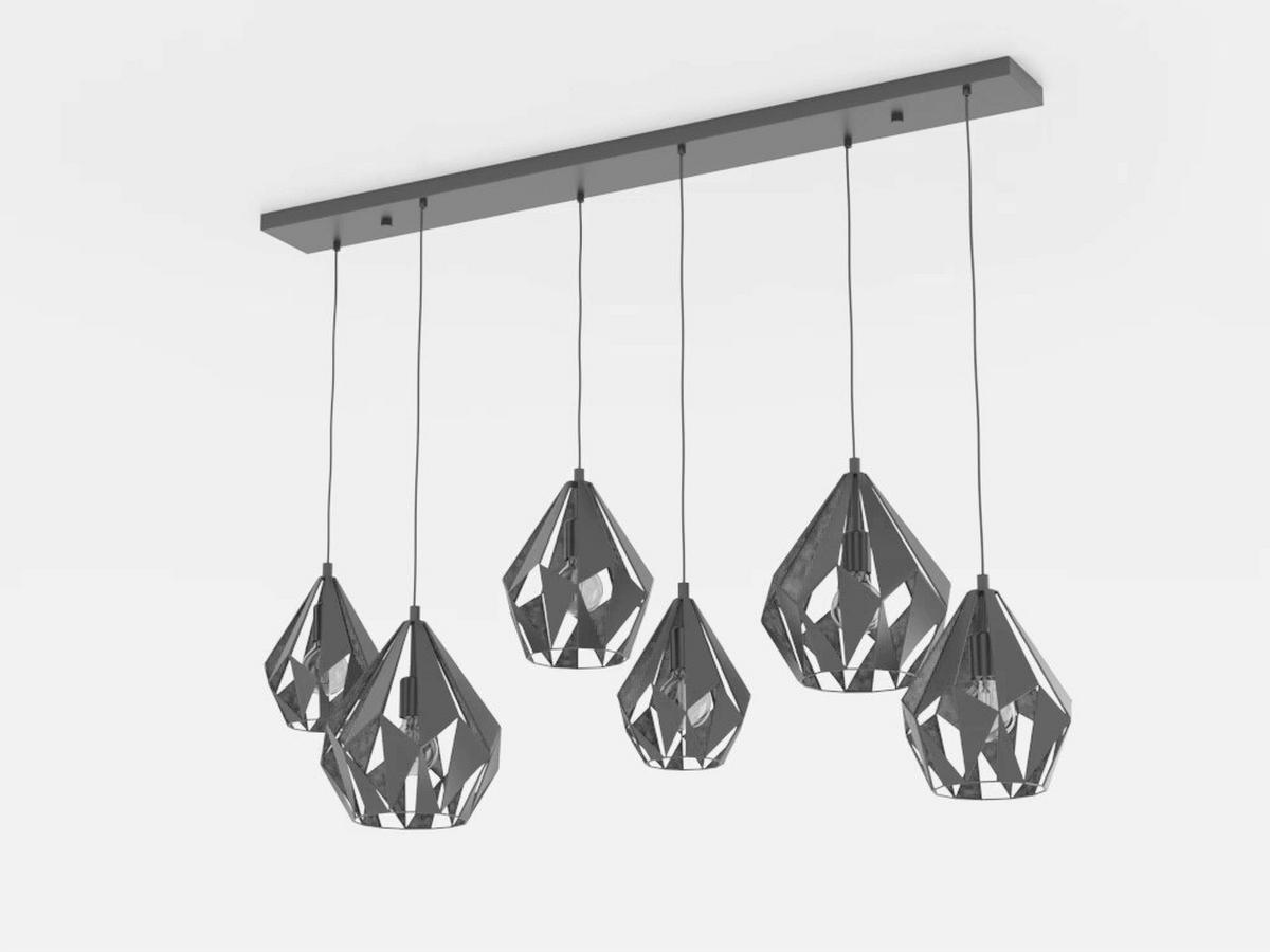 HÄNGELEUCHTE Carlton 145,5/38,5/107 cm   - Schwarz/Kupferfarben, Design, Metall (145,5/38,5/107cm) - Eglo