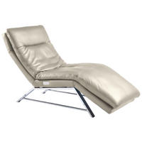 LIEGE in Echtleder Hellgrau  - Chromfarben/Hellgrau, Basics, Leder/Metall (75/91/170cm) - Chilliano