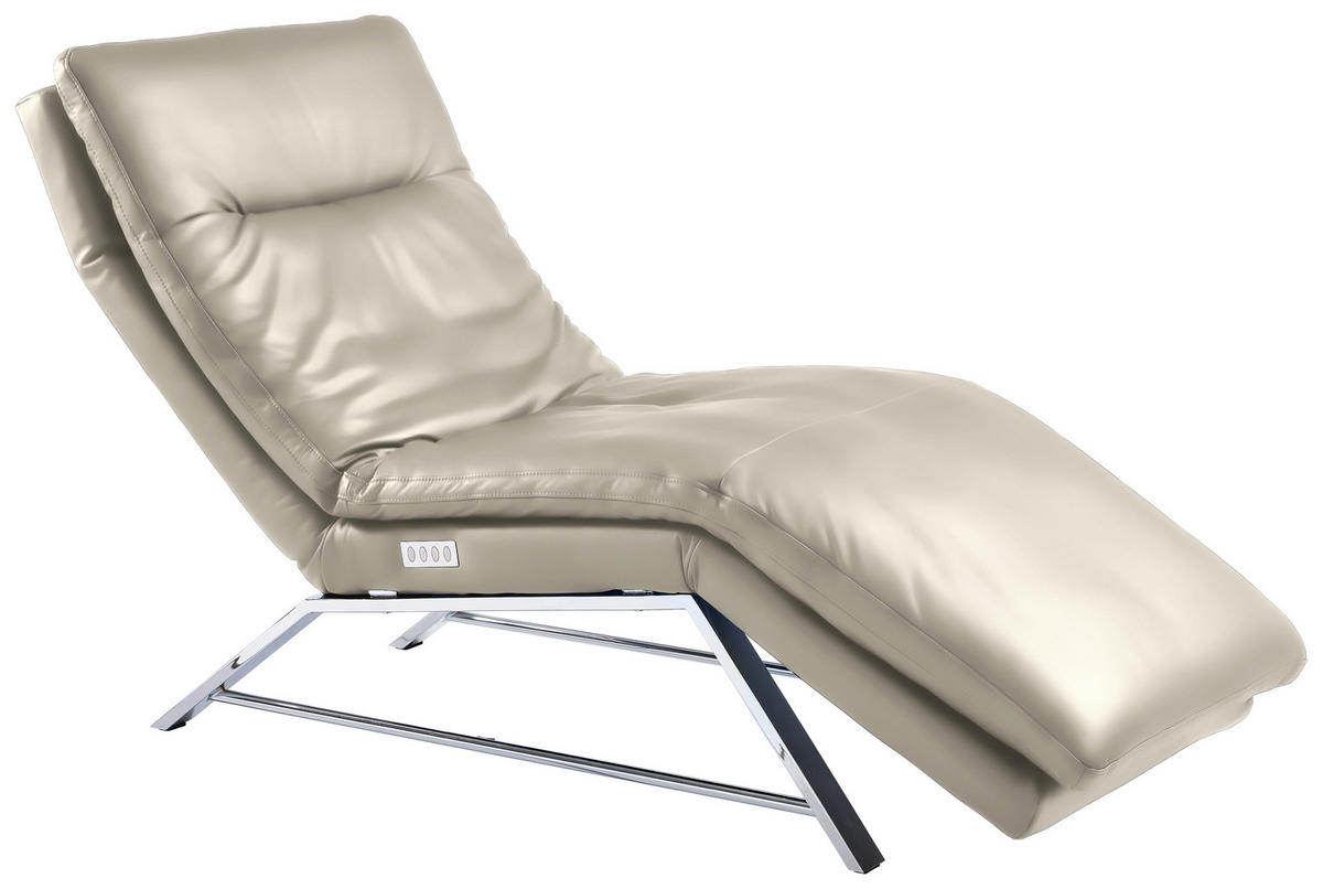 LIEGE in Echtleder Hellgrau  - Chromfarben/Hellgrau, Basics, Leder/Metall (75/91/170cm) - Chilliano