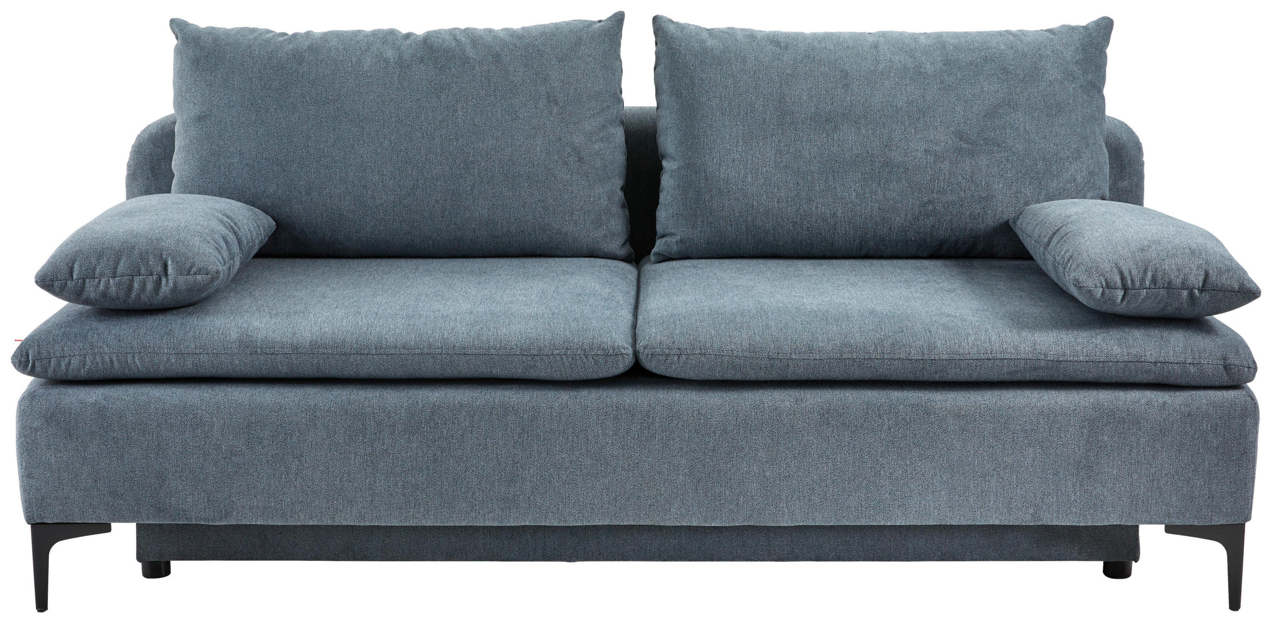 SCHLAFSOFA Flachgewebe Dunkelgrau  - Dunkelgrau/Schwarz, Design, Textil/Metall (203/75/100cm) - MID.YOU