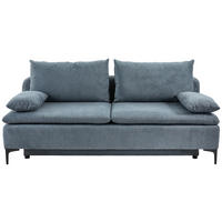 SCHLAFSOFA Flachgewebe Dunkelgrau  - Dunkelgrau/Schwarz, Design, Textil/Metall (203/75/100cm) - MID.YOU