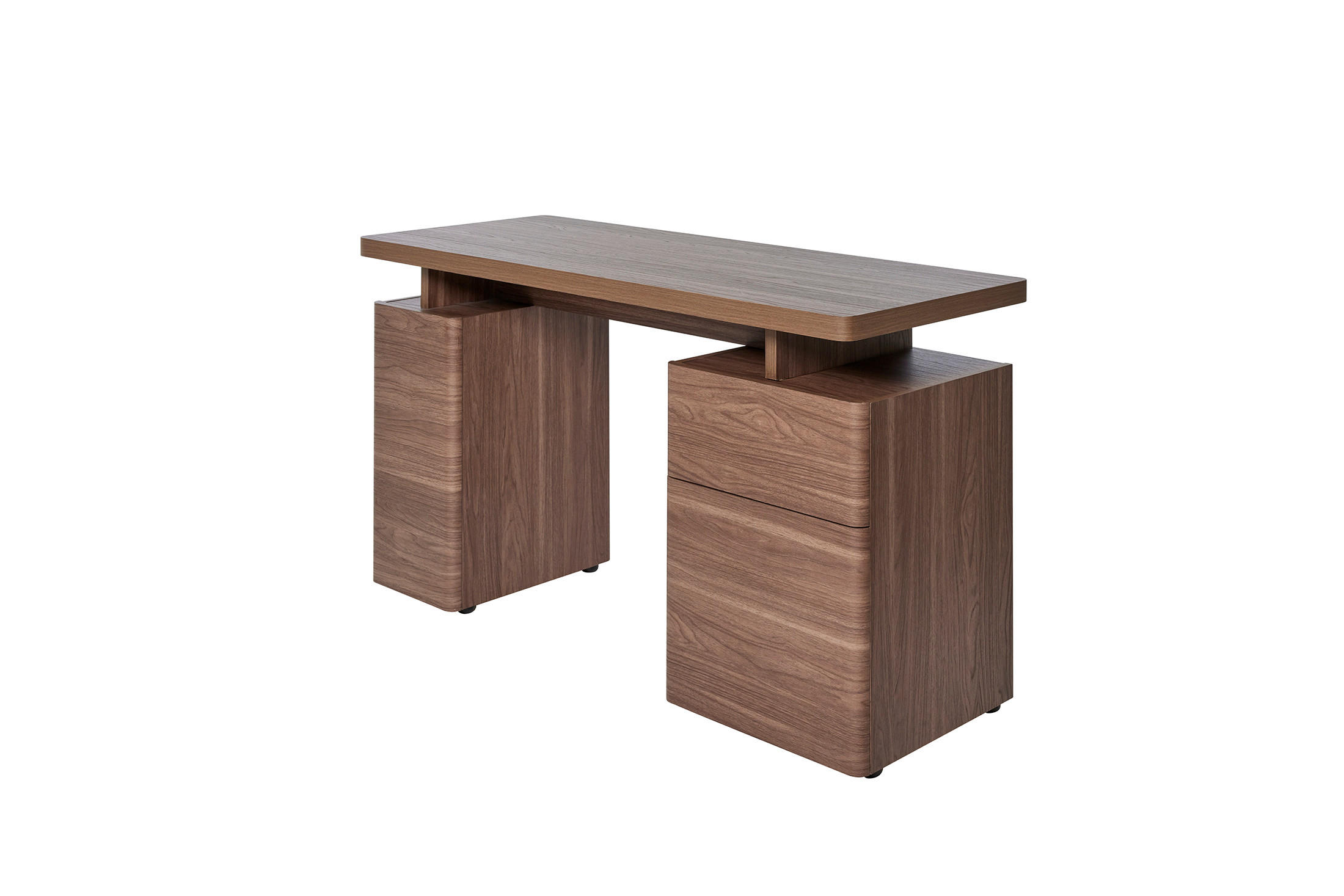 SCHREIBTISCH 135/55/76 cm Walnussfarben Kabeldurchlass, Stauraum, in verschiedenen Holz-Dekoren erhältlich  - Walnussfarben, MODERN, Holzwerkstoff (135/55/76cm) - MID.YOU