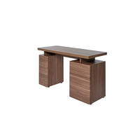 SCHREIBTISCH 135/55/76 cm Walnussfarben Kabeldurchlass, Stauraum, in verschiedenen Holz-Dekoren erhältlich  - Walnussfarben, MODERN, Holzwerkstoff (135/55/76cm) - MID.YOU