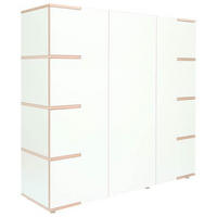 HIGHBOARD  in 150/145/45 cm  - Buchefarben/Alufarben, Design, Holzwerkstoff (150/145/45cm) - Tojo