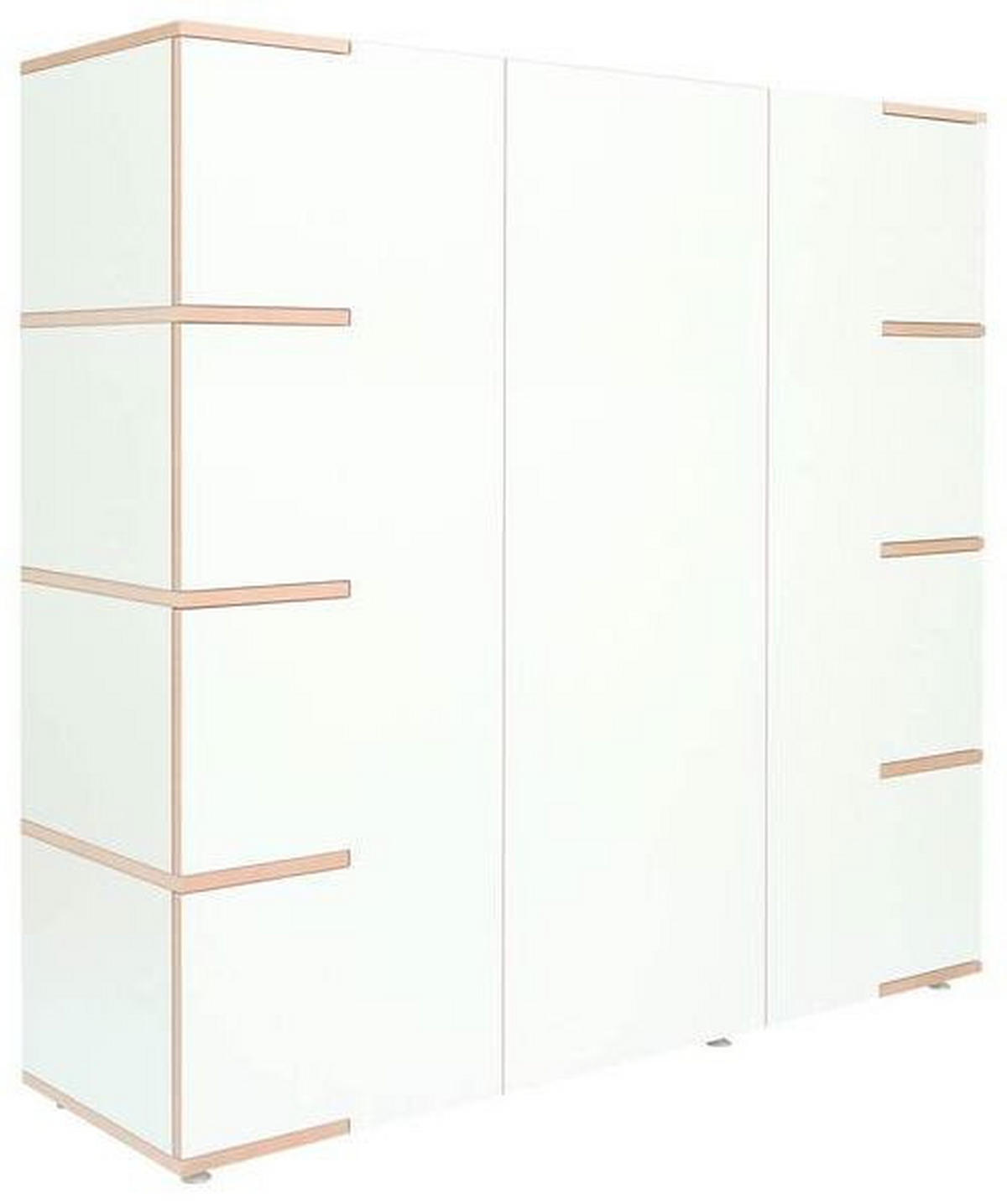HIGHBOARD  in 150/145/45 cm  - Buchefarben/Alufarben, Design, Holzwerkstoff (150/145/45cm) - Tojo