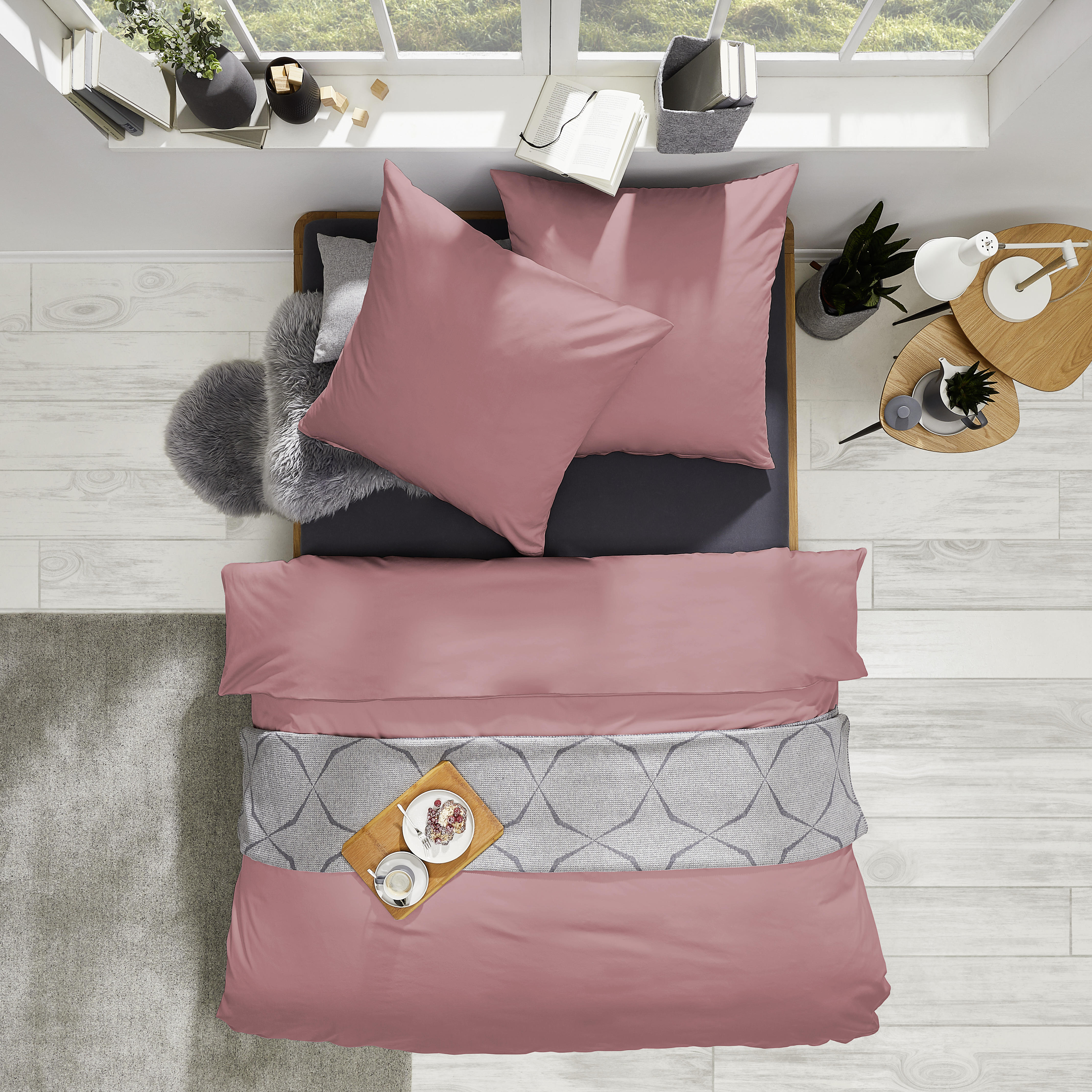 BETTWÄSCHE Satin  - Pink, KONVENTIONELL, Textil (200/200cm) - Bio:Vio