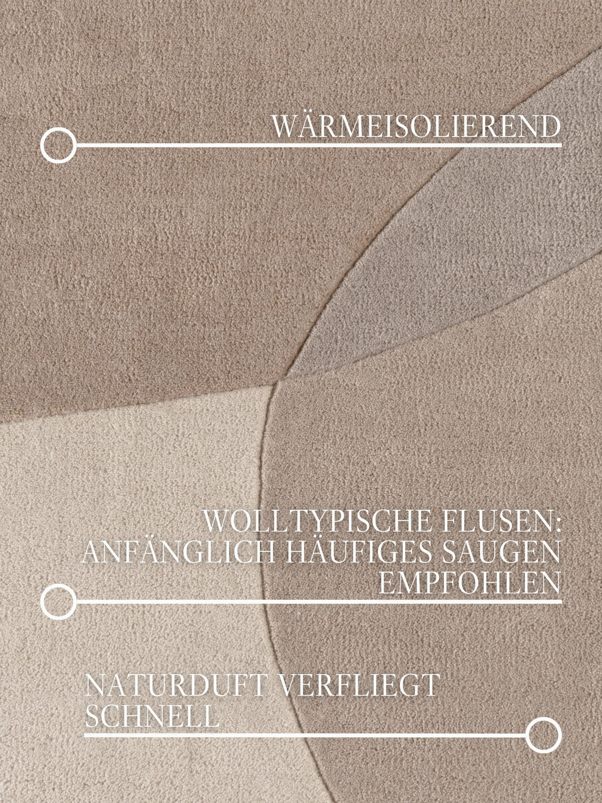 WOLLTEPPICH 200 cm Kollektion 1876 Ovia Creme, Beige rund  - Beige/Creme, Basics, Textil (200cm) - Villeroy & Boch