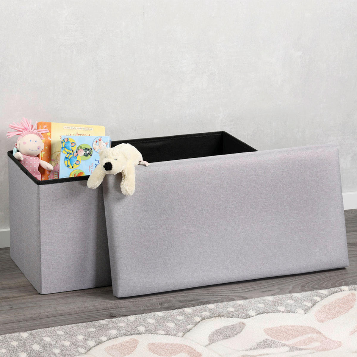 SITZBANK 76/38/38 cm Grau  - Grau, Design, Textil (76/38/38cm) - Kesper