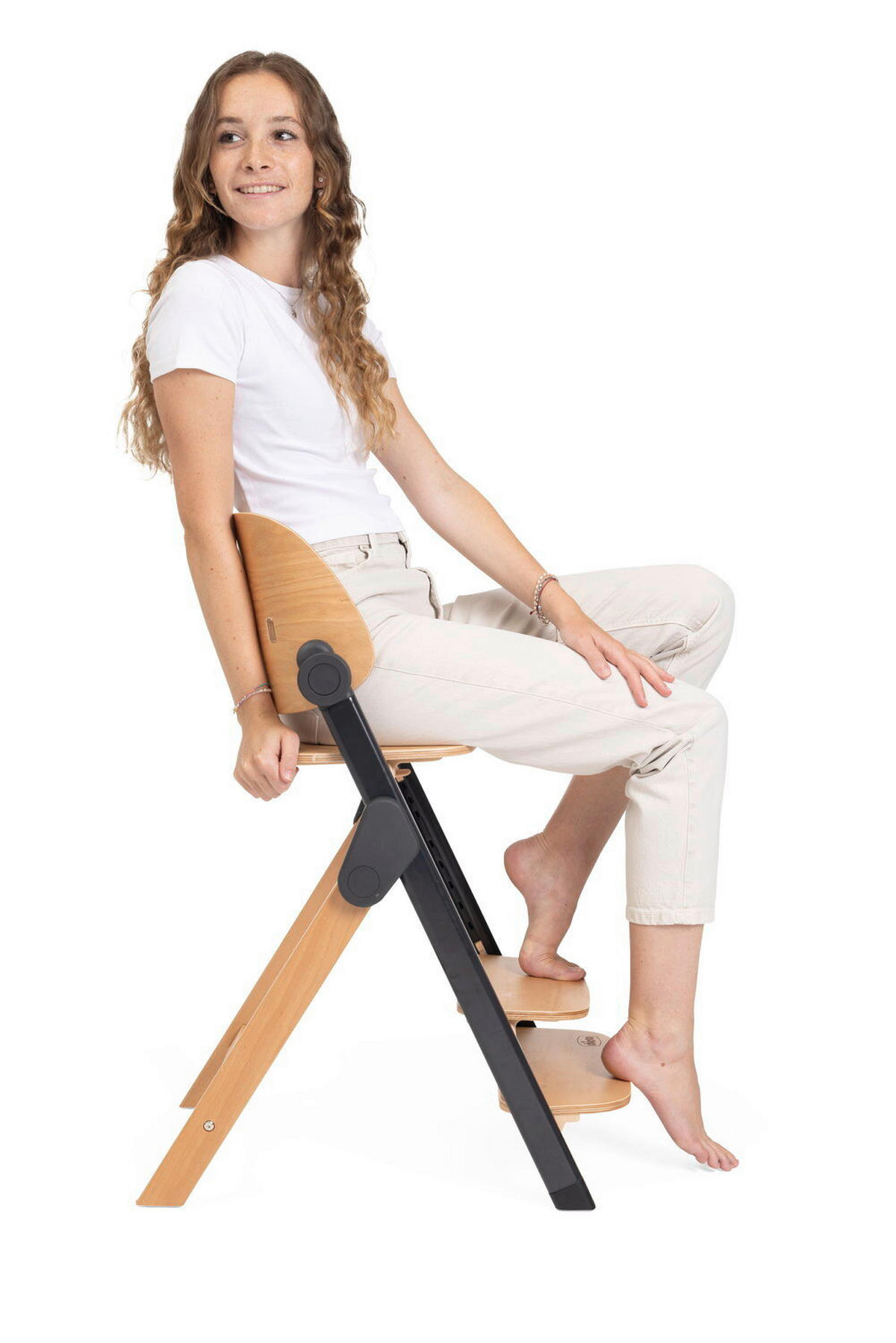 HOCHSTUHL Meraviglia  - Buchefarben/Schwarz, Basics, Holz/Kunststoff (44/63-83/55cm) - Chicco