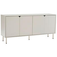 TÁLALÓSZEKRÉNY 160/75/40 cm  - selyemszürke, Design, faalapú anyag/fém (160/75/40cm) - Ambia Home