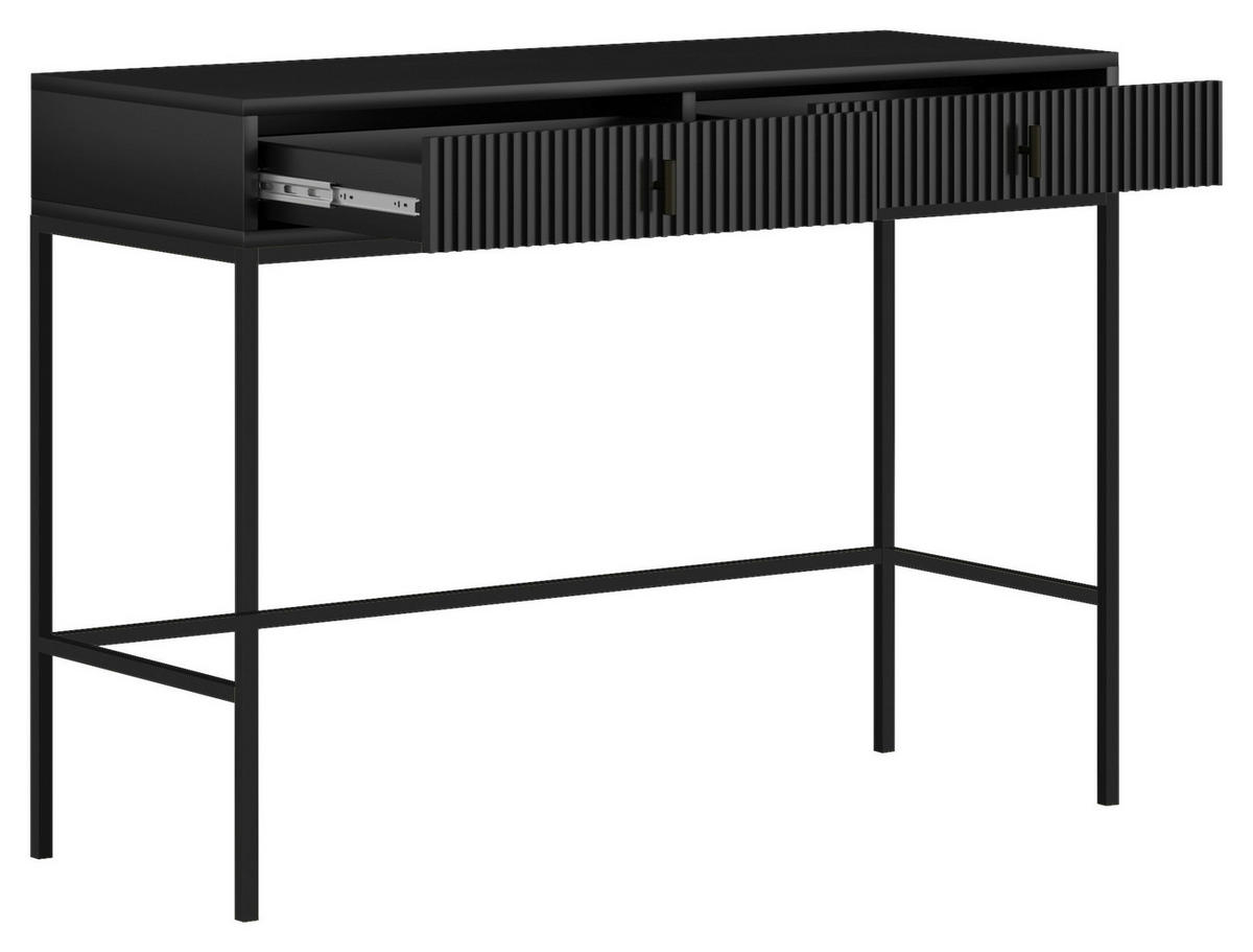 KONSOLENTISCH Maggiore Schwarz  - Schwarz, Design, Holzwerkstoff/Metall (50/104,2/77cm) - Boxxx