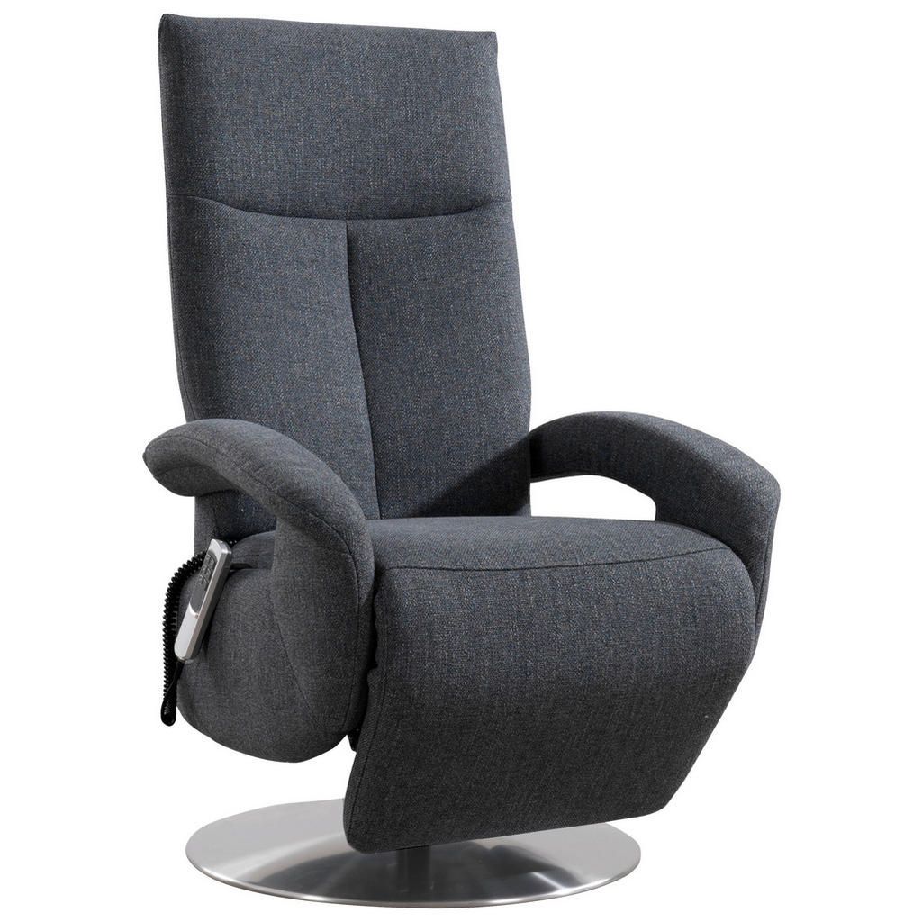 Thumbnail - Sit & More Drehstuhl, Blaugrau, Textil, Drehteller, 74x112x82 cm, Goldenes M, Oeko-Tex® Standard 100, Made in Europe, DG...