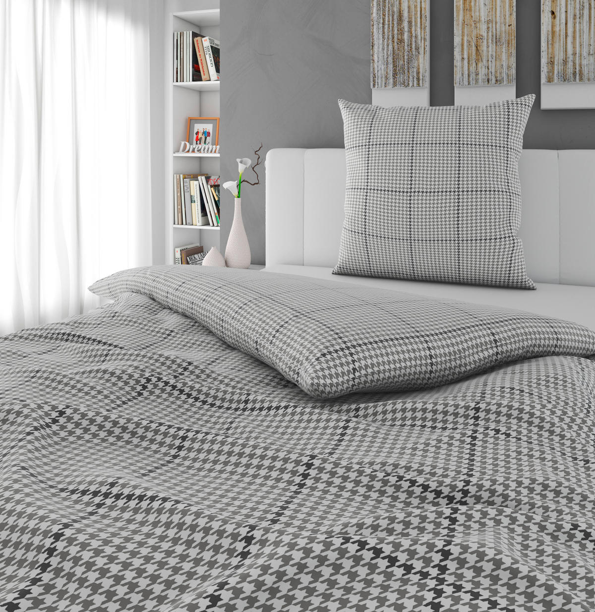 BETTWÄSCHE 2-teilig Satin 155/220 cm  - Silberfarben, Textil (155/220cm) - Bio:Vio