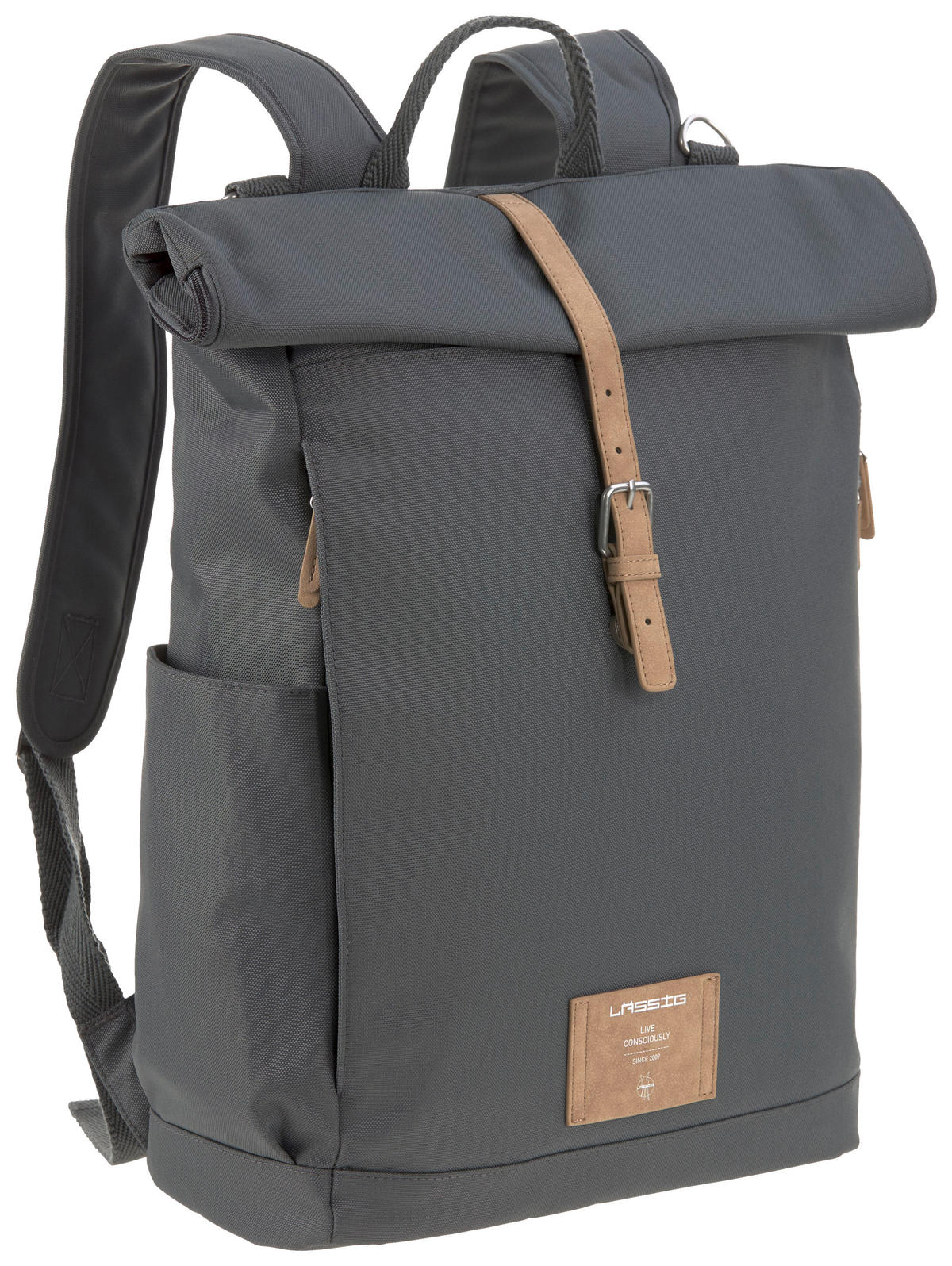 WICKELRUCKSACK Rolltop  - Anthrazit, Trend, Textil (30/14,5/46cm) - Lässig