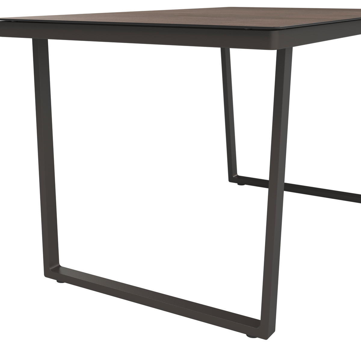 LOUNGEGARNITUR 4-teilig  256/198 cm  Aluminium  - Anthrazit/Braun, MODERN, Glas/Kunststoff (256/198cm) - Beldano