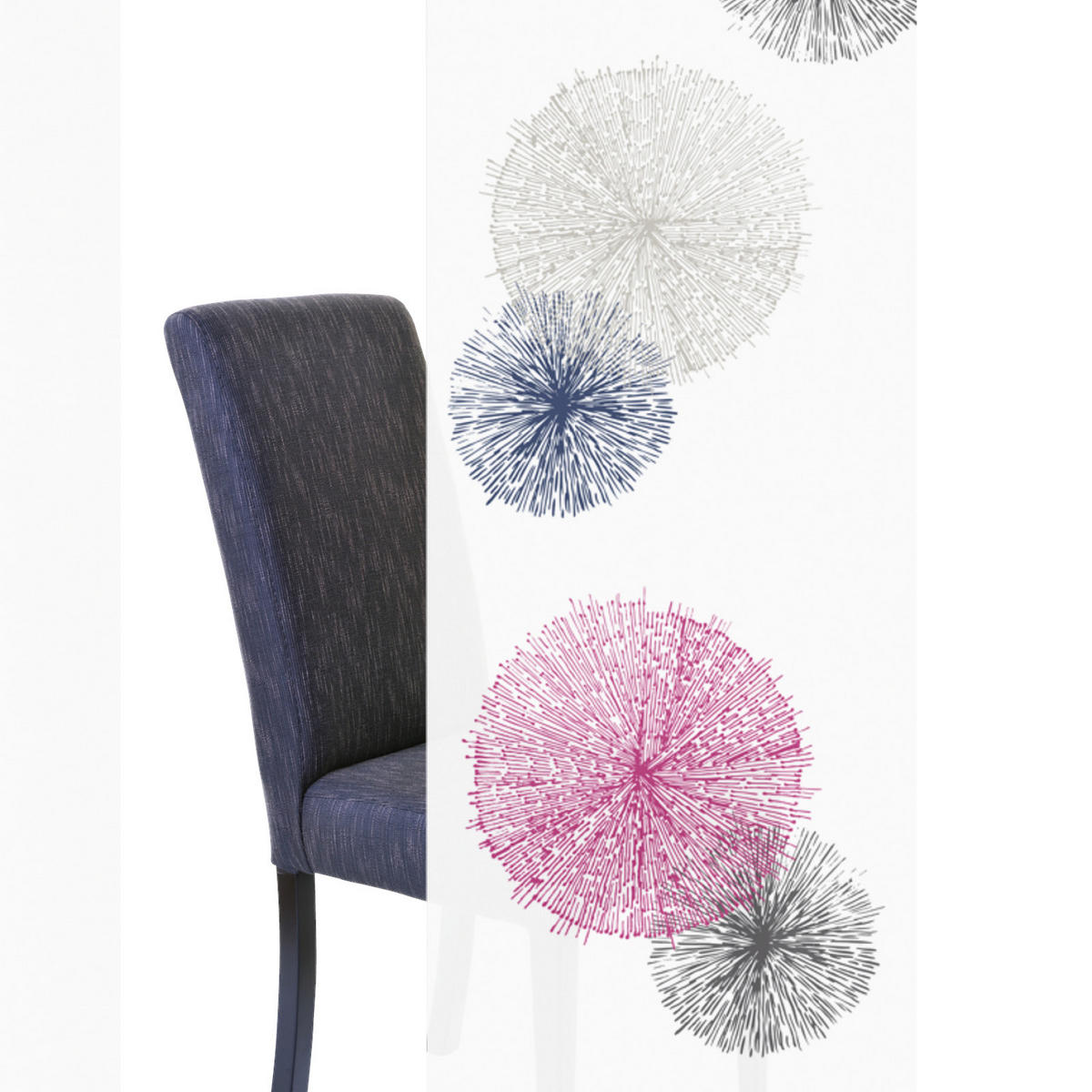 FLÄCHENVORHANG RAWLINS, 5-TLG.  5 Stück  halbtransparent   60/245 cm  - Flieder, Basics, Textil (60/245cm)