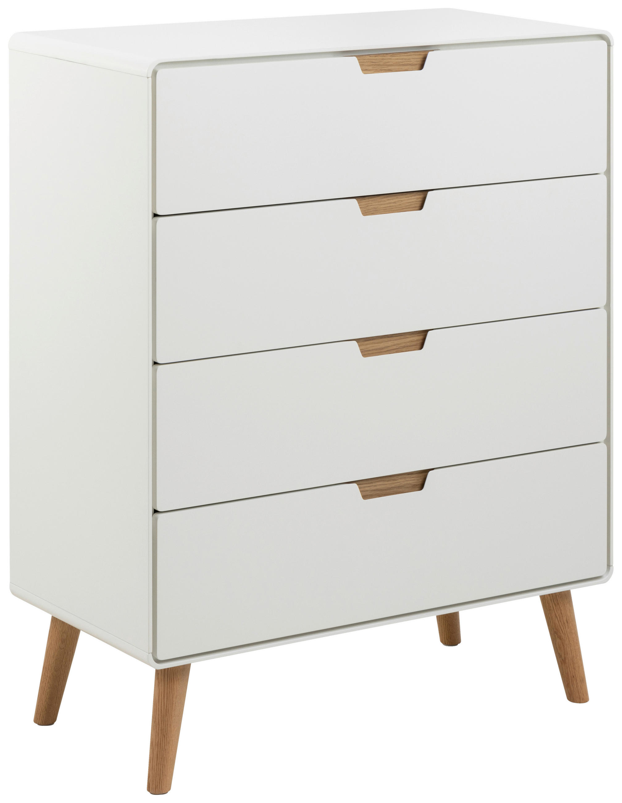 XXXLutz Kommode Lowell Weiß, Eiche 80x100x40 cm