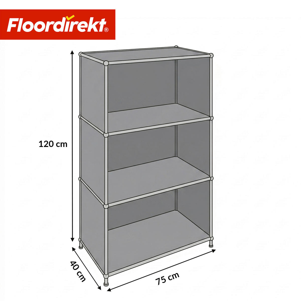 SIDEBOARD Concept Epure MK-101 75/120/40 cm  - Grau, Basics, Metall (75/120/40cm) - Floordirekt