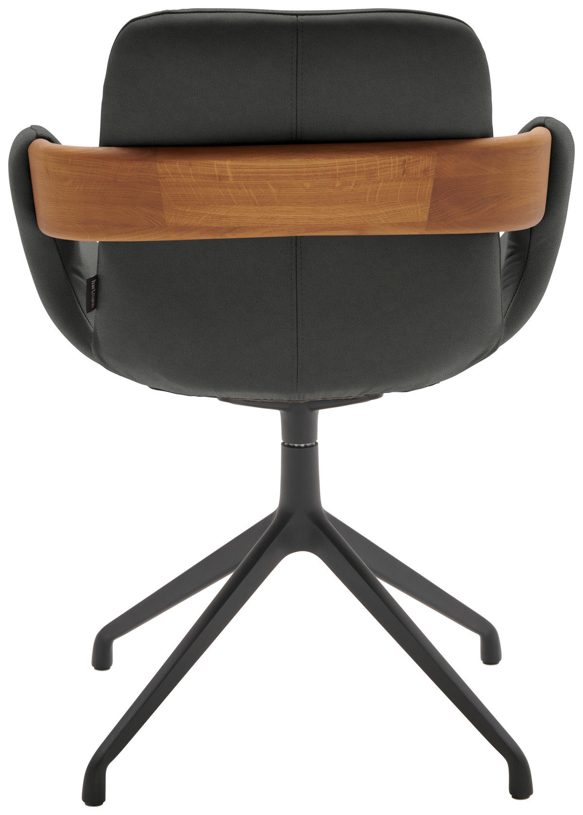 ARMLEHNSTUHL  Lederauswahl, Stoffauswahl, Typenauswahl, Sitzfläche 360° drehbar  Echtleder  - Eichefarben/Cognac, Natur, Leder/Holz (60/86/60cm) - Valnatura