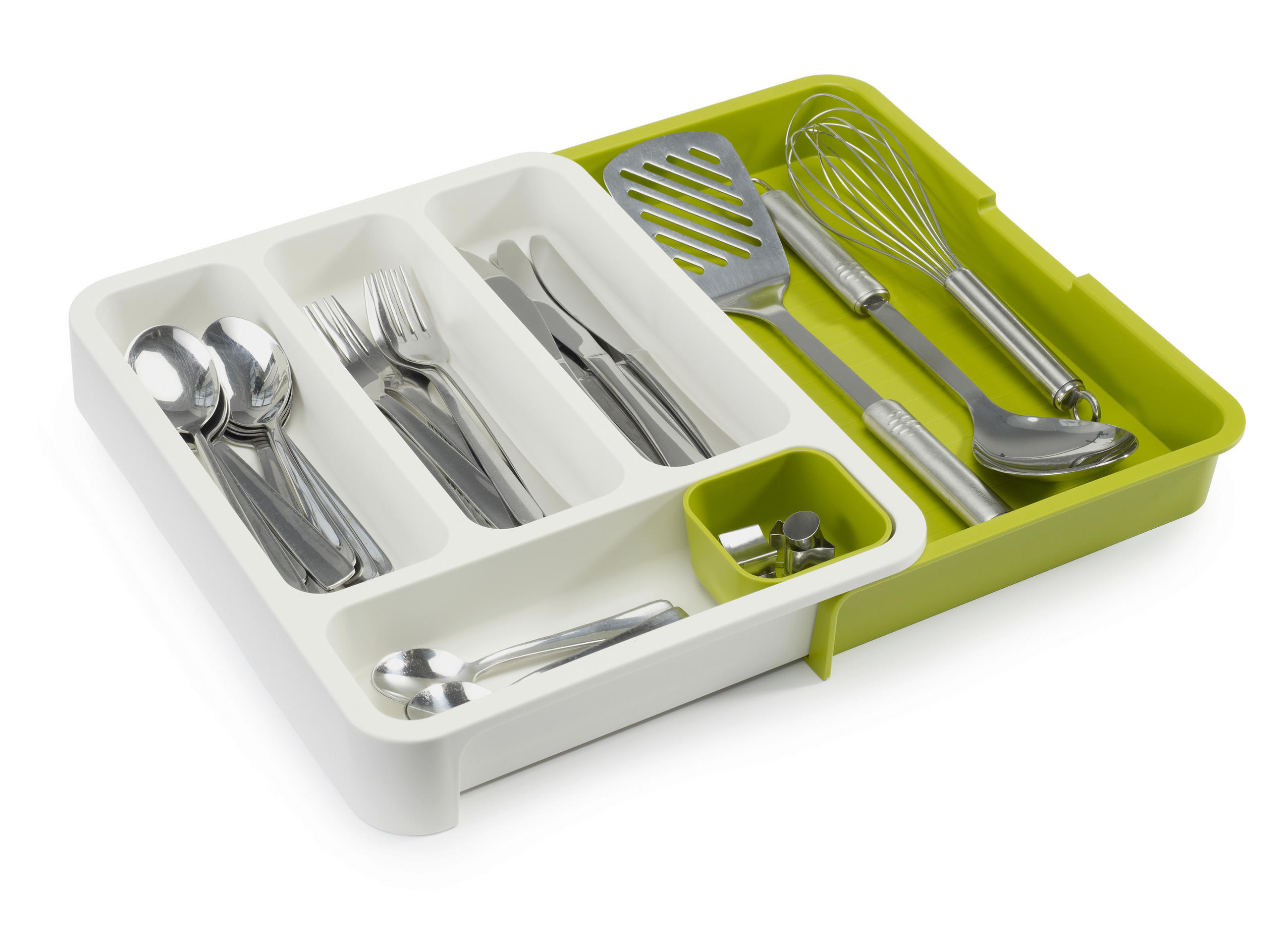 ULOŽAK ZA PRIBOR ZA JELO  - bijela/zelena, Basics, plastika (37/27,8/5,3cm) - Joseph Joseph