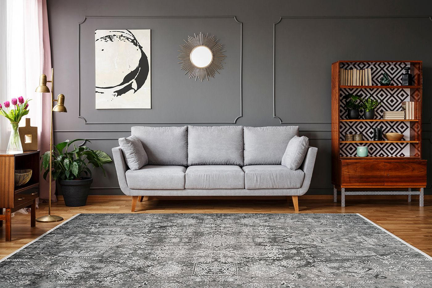 TKANÝ KOBEREC, 160/230 cm, sivá - sivá, Design, textil (160/230cm) - Pierre Cardin