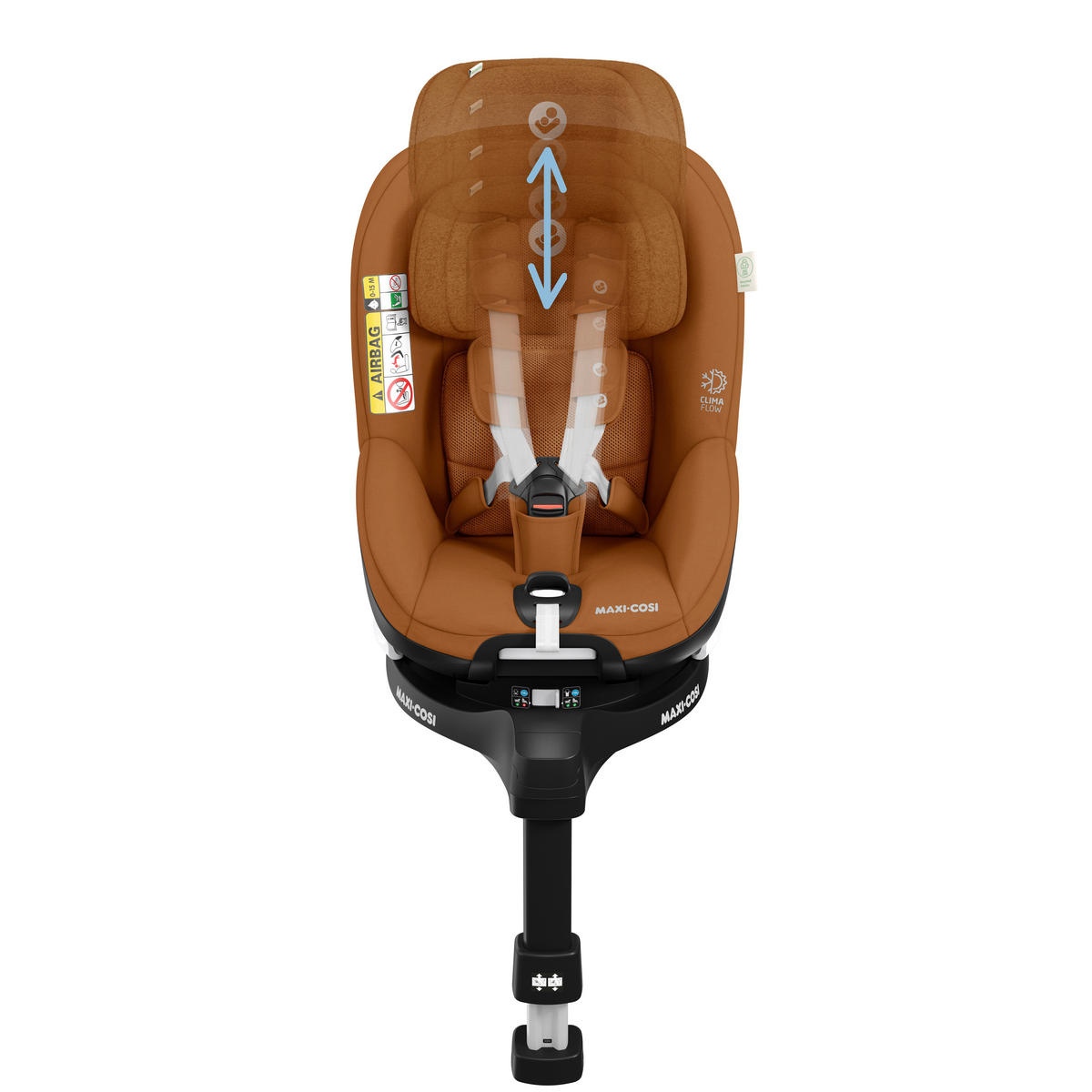 KINDERAUTOSITZ Mica Pro Eco i-Size Authentic Cognac   - Cognac, Basics, Kunststoff/Textil (44,2/64,8/68,3cm) - Maxi-Cosi