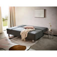 SCHLAFSOFA Flachgewebe Dunkelgrau  - Chromfarben/Dunkelgrau, Design, Holz/Textil (205/77-93/99cm) - Novel