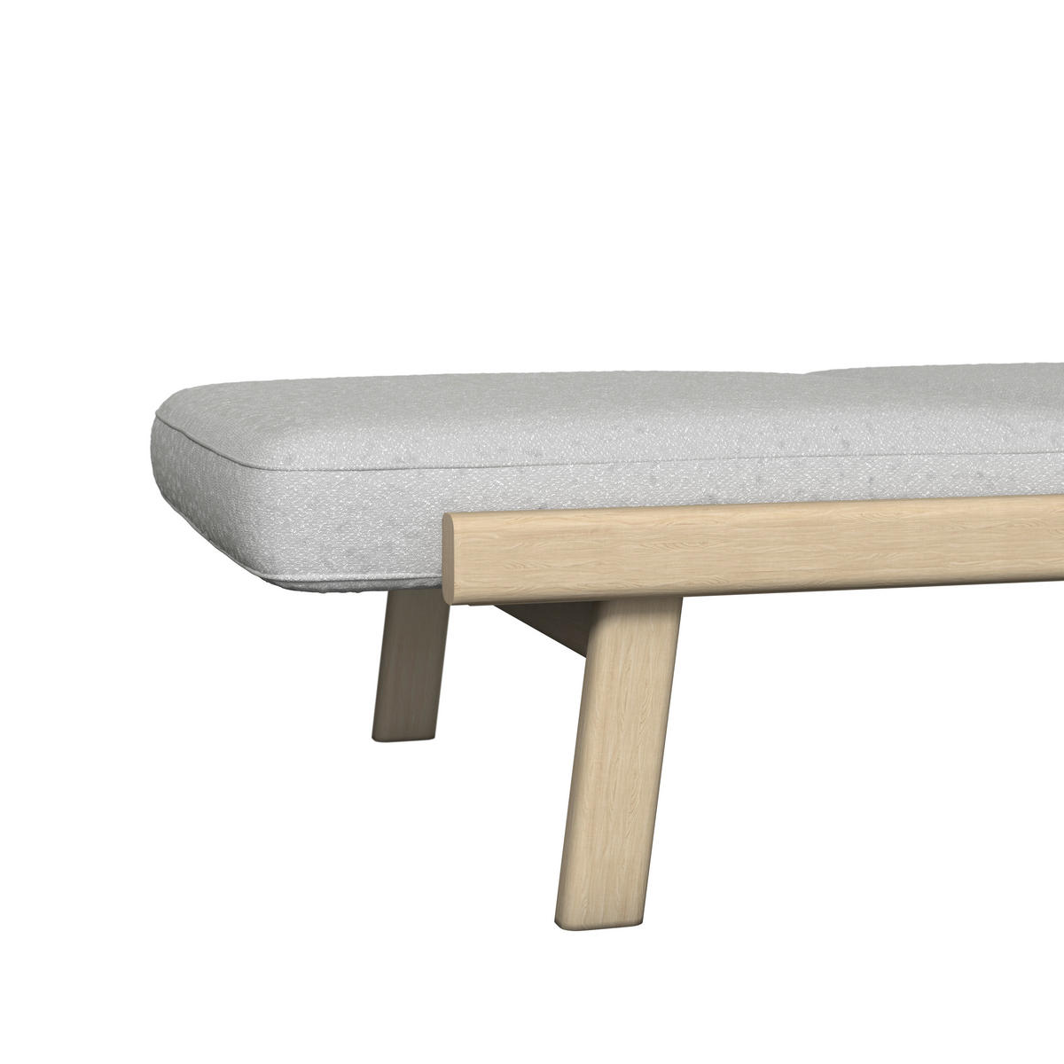 SONNENLIEGE 205/38,5/80 cm Esche  - Taupe/Sandfarben, ROMANTIK / LANDHAUS, Holz/Textil (205/38,5/80cm) - Dieter Knoll