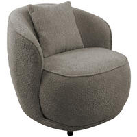 SESSEL in Bouclé Taupe  - Taupe, MODERN, Textil/Metall (76/83/74cm) - Livetastic