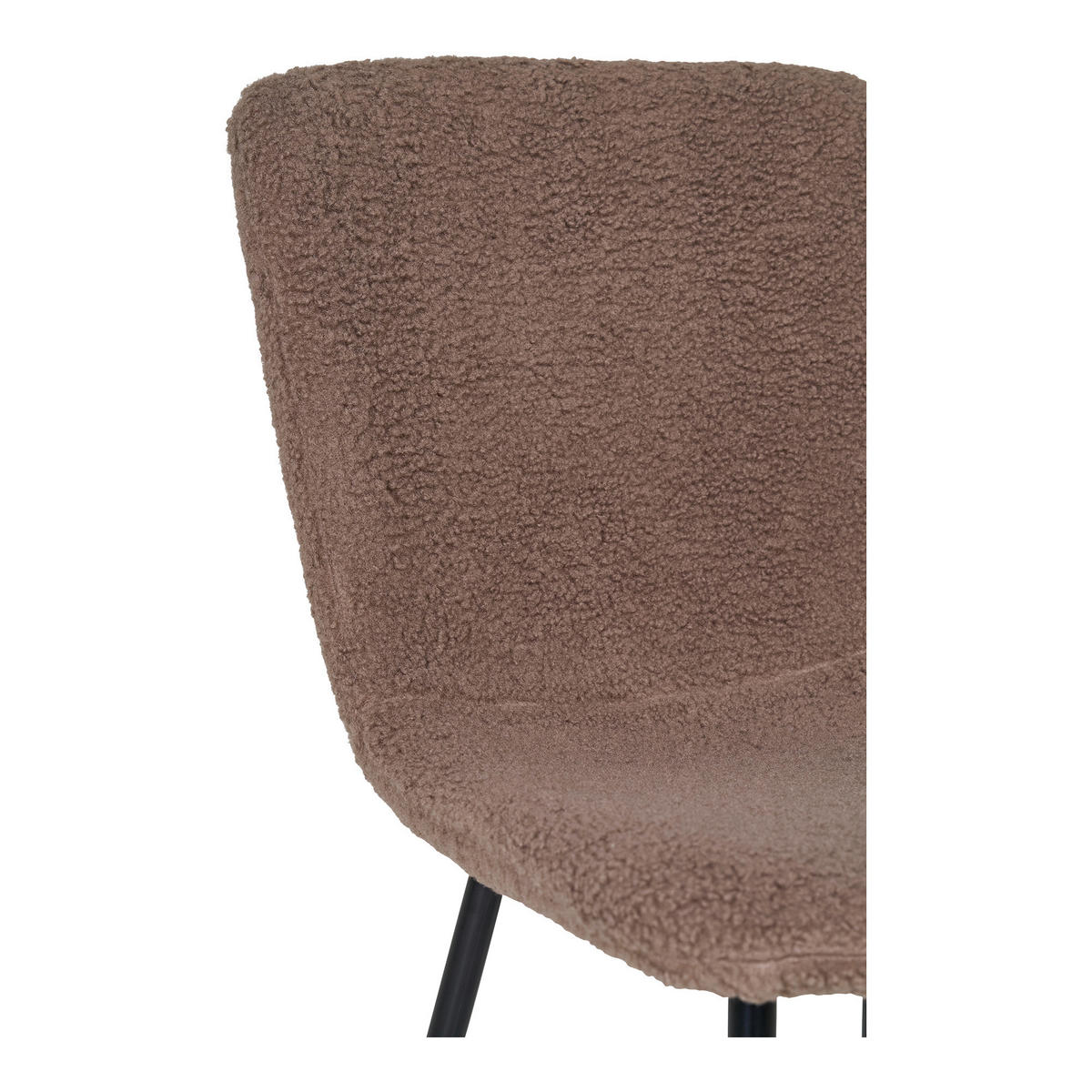 STOLSET 2 styck bouclé  - svart/mörkbrun, Modern, metall/textil (44/81/52cm) - MID.YOU