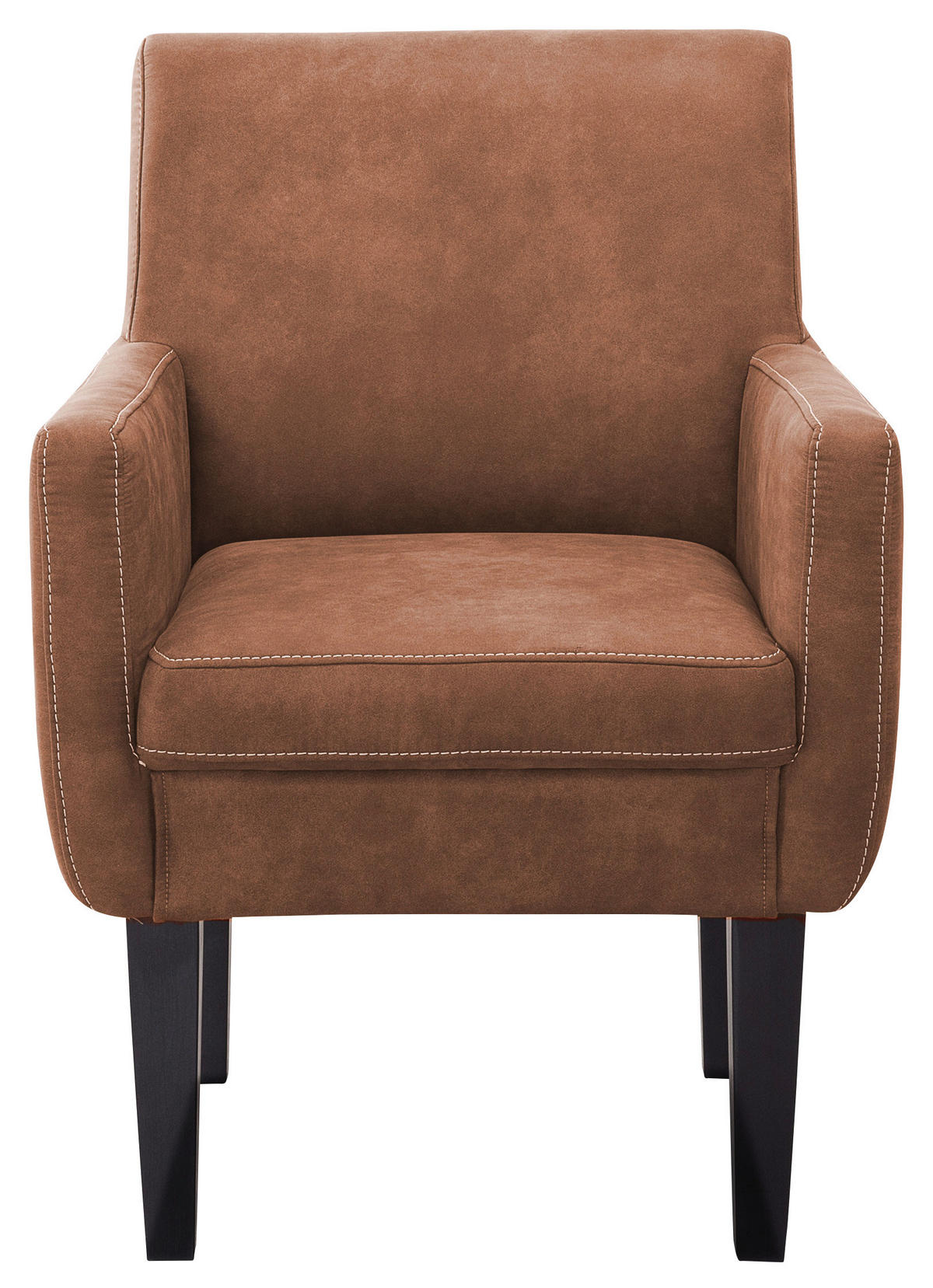 SESSEL in Mikrofaser Cognac  - Cognac/Beige, Konventionell, Holz/Textil (66/97/71cm) - Sit & More